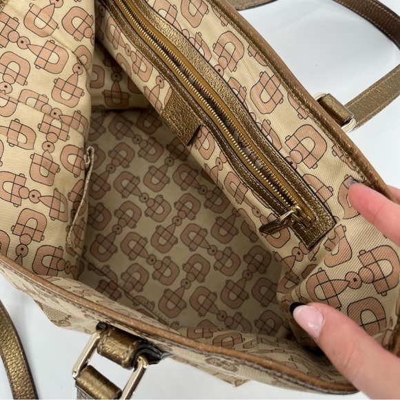 GUCCI JOLICOEUR Authentic Sherry Tote Bag with GUCCI Ball Charm keychain - Picture 7 of 16